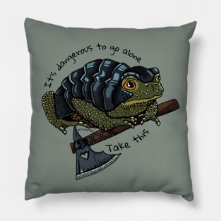 Battle toad in armor Pillow