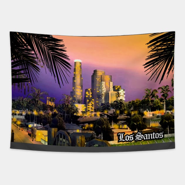 Los Santos Sunset @ GTA San Andreas Tapestry by MgT510