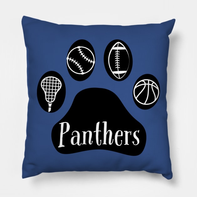 Panthers sports paw Pillow by Dragon Shenanigans