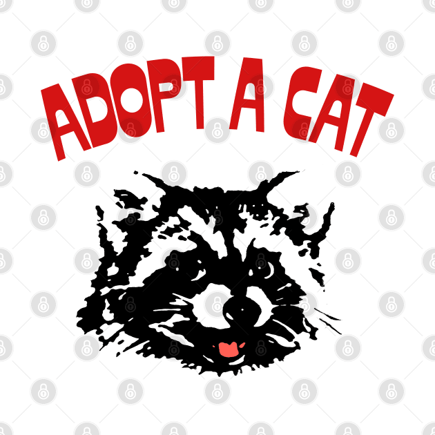 Adopt A Cat / Retro Funny Cat Lover Design by DankFutura