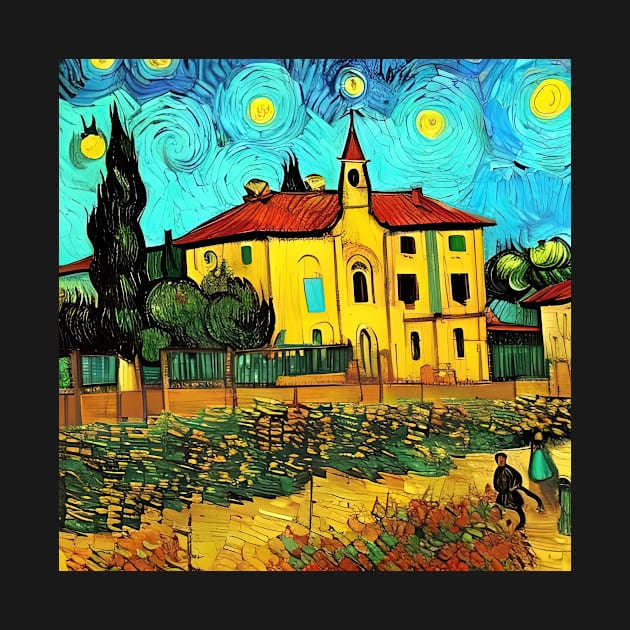 Somewhere in Italy - Van Gogh Style by Crestern