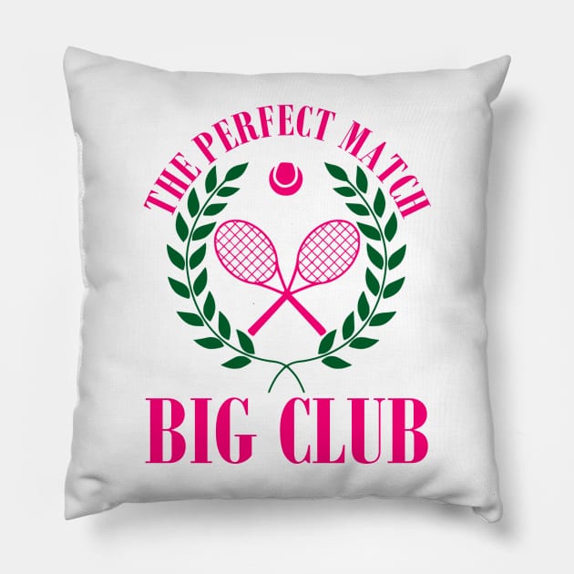 Tennis Match Club Little / G Big Sorority Reveal Pillow by artbooming