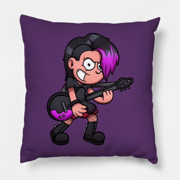 Rocker Girl Pillow by TheMaskedTooner