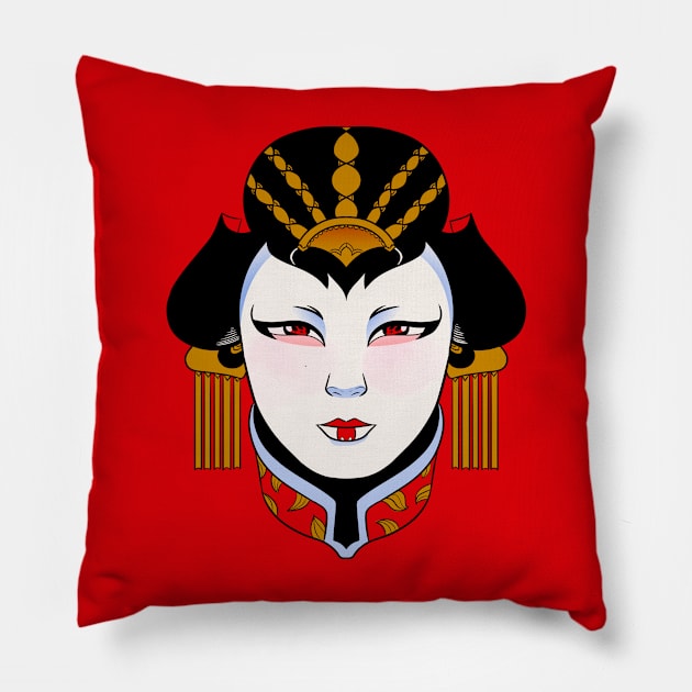 POSSESSED GEISHA 1/2 Pillow by GOUP