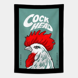 Vintage Matchbox Label Parody Cock Head Tapestry