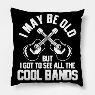 Guitar Band Guitar Player Vintage Pillow