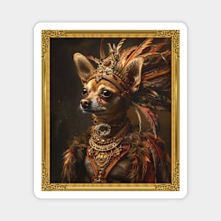 Chihuahua - Aztec Queen (Framed) Magnet