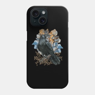 Whimsigoth Raven Pressed Flowers Soft Goth Design Phone Case