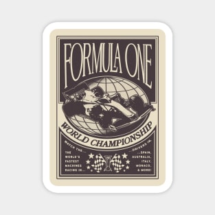 Vintage F1 Graphic Magnet