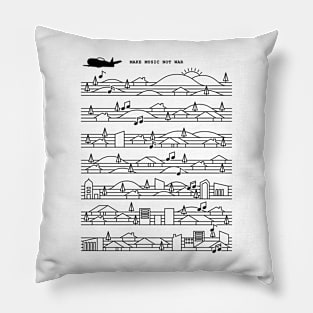 Make Music Not War Pillow