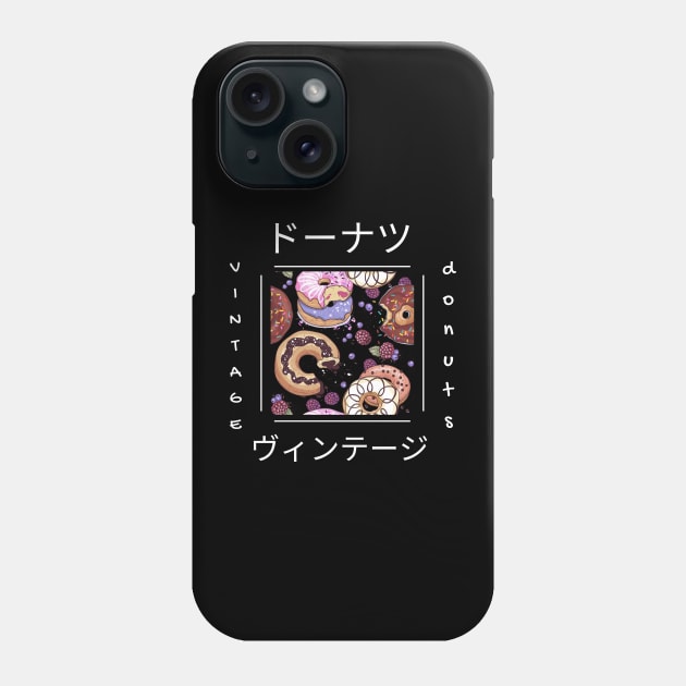 Donut Kawaii Japan Japanese Asia Katakana Yummy Phone Case by Flowering Away