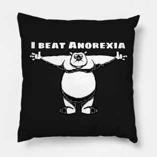 I beat Anorexia Bear Pillow