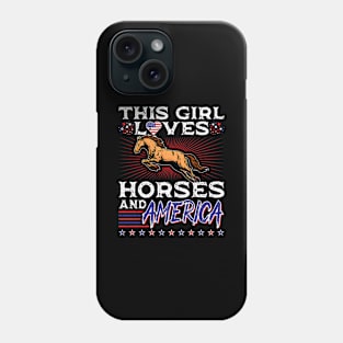 4th Of July America Equestrian Horse Riding Patriotic Phone Case