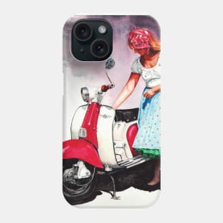 Fifties Lambretta Girl Phone Case