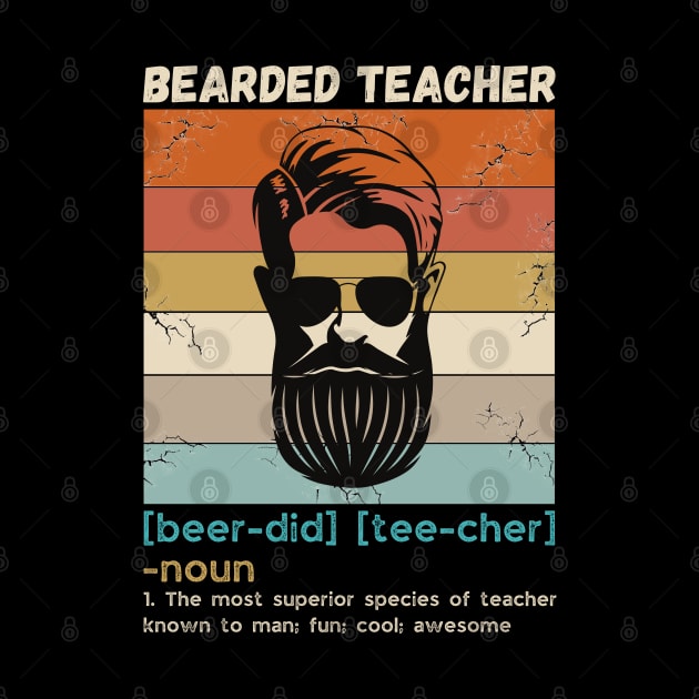 Bearded Teacher Definition Funny Beard Teacher by JustBeSatisfied