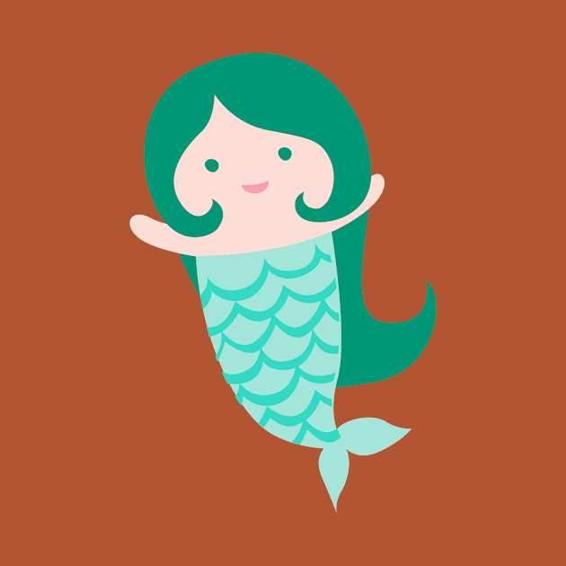 Cute Mermaid {Mint Green} by Cecilia Mok