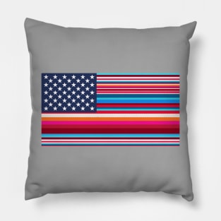 Mexican-American Pride // Serape USA Flag Pillow