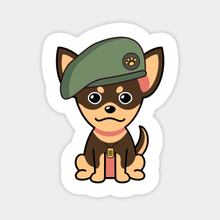 Green Beret small dog Magnet