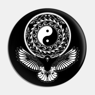 Yin Yang Eagle Pin