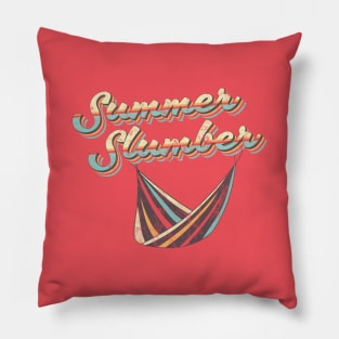 Summer Slumber Hammock Beach Sunset Pillow