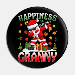 Happiness Is Being A Granny Santa Christmas Pin