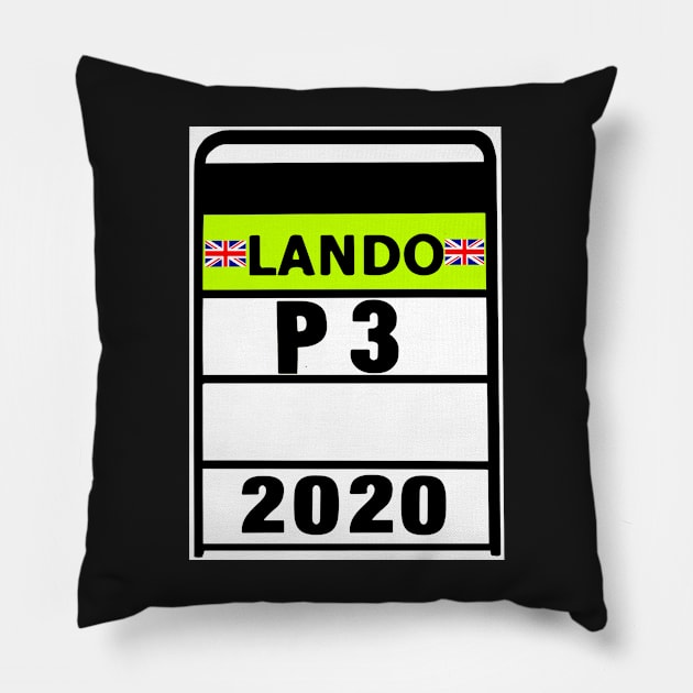 Lando Norris Podium Pit Board Pillow by emstanden25