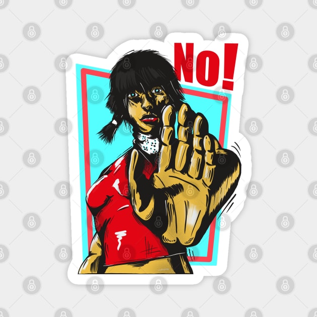 A woman saying no. Magnet by Ekenepeken