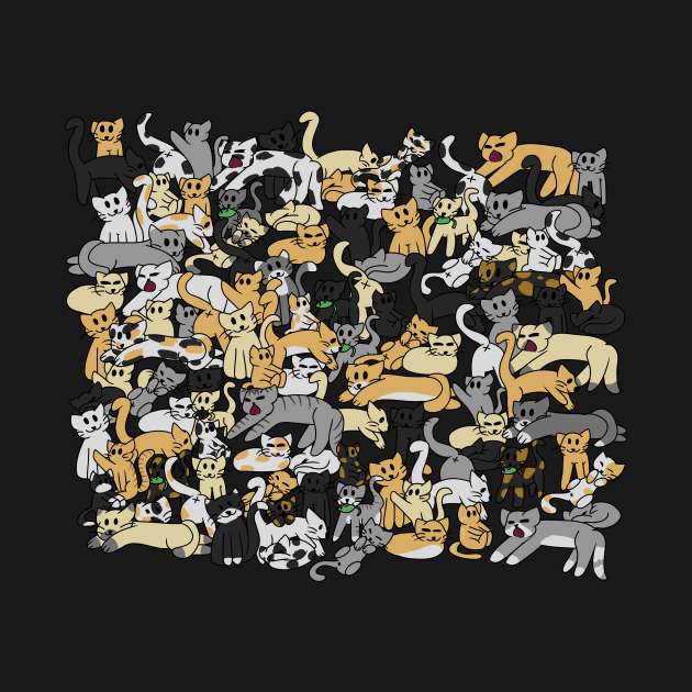 Pile of cats by CactusMonsters