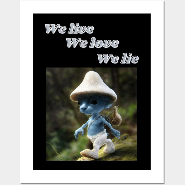 Blue Smurf Cat Wall And Art Print in 2023