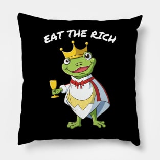 Eat The Rich Frog Pillow