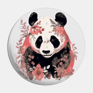 Panda Flowers Pin