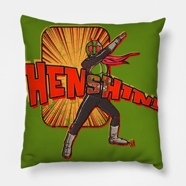 Henshin Hero 1971 v2 Pillow by Doc Multiverse Designs