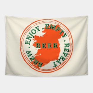 Brew Enjoy Empty Repeat - Irish Beer Acronym Tapestry