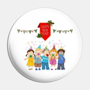 Happy new year children Pin