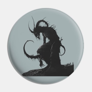 Moonlit Terror: The Hellish Demon Beast Pin