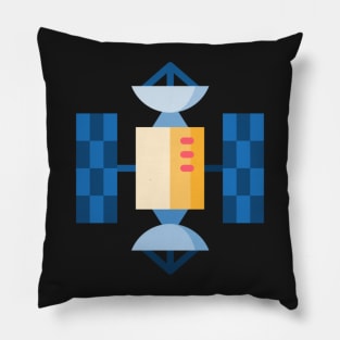 space satellite icon sticker Pillow