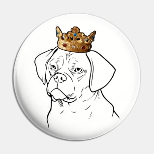 Puggle Dog King Queen Wearing Crown Pin