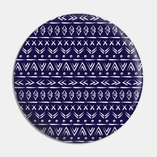 Navy and white boho mud cloth pattern design Pin