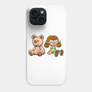 Teddy Bear And Doll Phone Case