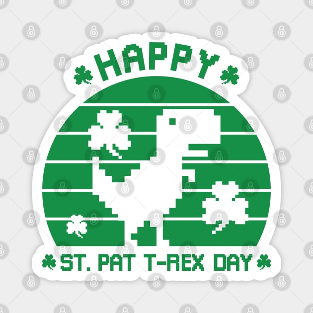 Happy St Patrex Day - St. Patrick's Day Dino Magnet by yoveon