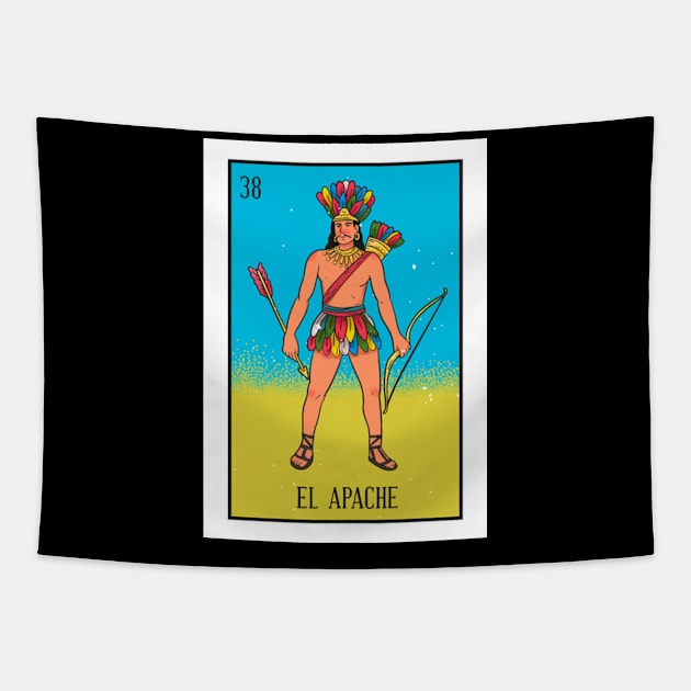 Mexican Loteria 38 El Apache The Apache Tapestry by Zone32