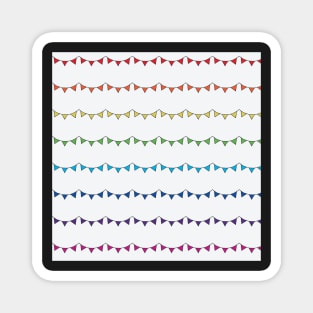 Rainbow bunting bright  (large) Magnet