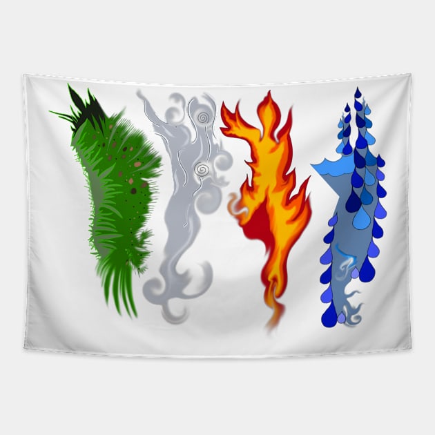 The 4 Elements Part 2 Tapestry by Orchid's Art