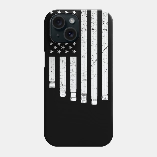 American Truck Driver USA Flag Phone Case by almostbrand