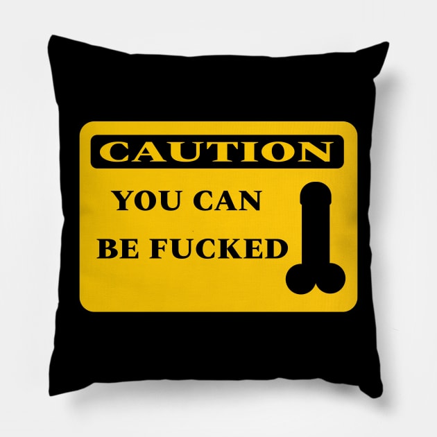 Caution Pillow by boidan