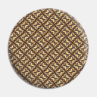 golden geometric floral repeated pattern Pin