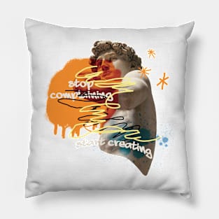 David Michelangelo collage Pillow