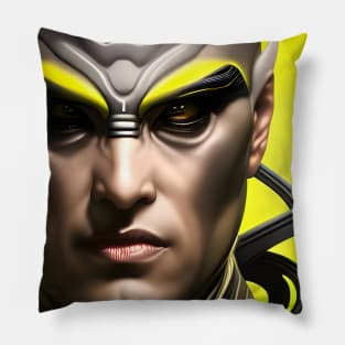 Alien humanoid from the future Pillow