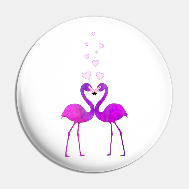 Flamingo Love Connection Pin by SartorisArt1