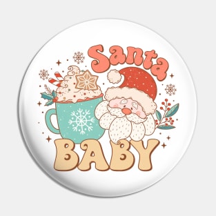 Santa Baby Vintage Retro Classic Santa Claus Pin